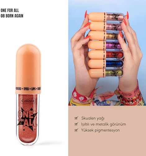 Alternative view of Callista One For All 08 Born Again Eyes & Lips & Cheeks Likit Göz Farı (3 paketi)