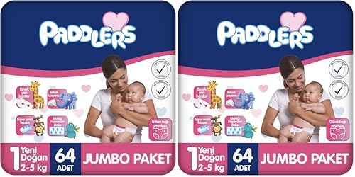 Alternative view of Yenidoğan Bebek Bezi 1 Numara (2-5 Kg) 64 Adet – Paket (2 paketi)