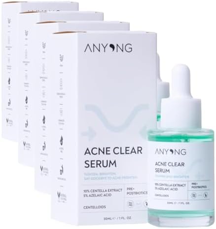 Anyong Sivilce Karşıtı, Yatıştırıcı Azelaik Asit%5 Serum 30 ml (Centella Özü & Prebiyotik) (4 paketi)