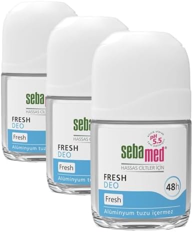 Ter Kokusu Önleyici 48 saat etkili Hassas Ciltler için Kadın Erkek Roll-On Deodorant Fresh 50ml (3 paketi)