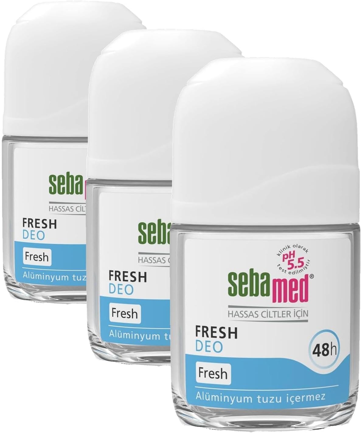 Alternative view of Ter Kokusu Önleyici 48 saat etkili Hassas Ciltler için Kadın Erkek Roll-On Deodorant Fresh 50ml (3 paketi)