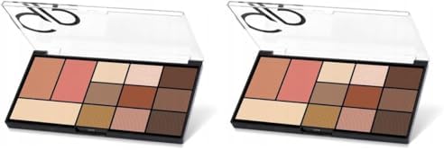 City Style Face & Eye No: 01 Warm Nude - Allık, Bronzer, Aydınlatıcı ve 9'lu Far Paleti (2 paketi)