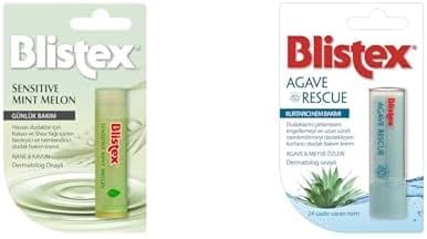Blistex Sensıtıve Mınt Melon Dudak Bakım Kremi 4.25gr + Agave Rescue Nemlendirici Kurtarıcı Dudak Kremi 3.7g