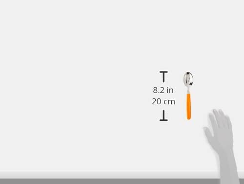 yemek kaşığı, çorba kaşığı, Made, ergonomik sap, bulaşık makinesinde yıkanabilir, turuncu
