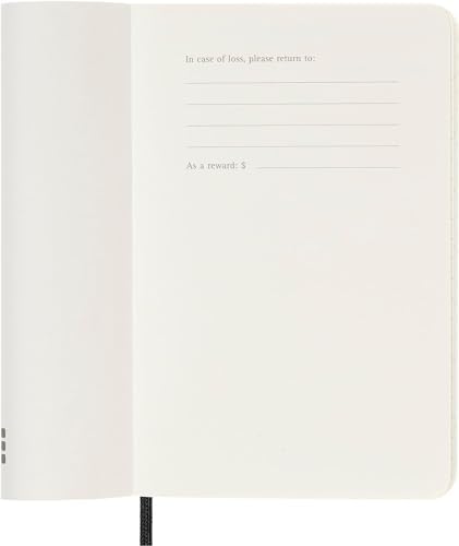 Moleskine Klasik 12 Aylık 2025 Aylık Planlayıcı, Yumuşak Kapak, Cep (3.5" x 5.5"), Siyah, 128 sayfa