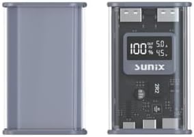 12000 Mah 22.5W Dual USB Led Göstergeli Powerbank Gri PB-44