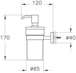 Alternative view of Base 200 A44107 Sıvı Sabunluk, Krom