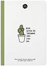 Hisli Şeyler 'Beni Seven Dikenime Katlansın' Çizgili Sert Kapak Defter, 14x20, 64 Yaprak