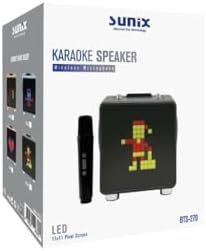 15W 11X11 Piksel Led Ekranlı Karaoke Bluetooth Hoparlör Mavi BTS-270