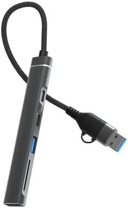 Alternative view of CHB025 USB-A ve Type-C Girişli 2*Type-C 1*USB-A SD Micro SD TF Kart Okuyucu Çoklayıcı Dönüştürücü
