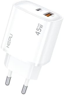 HP-C31 45 Watt GaN Şarj Adaptörü 2-Port Charger Hızlı Şarj Adaptörü type c Kablo Dual-Port Charger QC 3.0 - Görsel 3