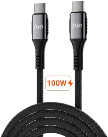 Alternative view of 100W 5A E-Mark Çipli PD Type-C to Type-C Örgülü Hızlı Şarj ve Data Kablosu 2 Metre