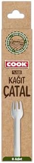 Alternative view of Kağıt Çatal, 8 Adet, Tek Kullanımlık