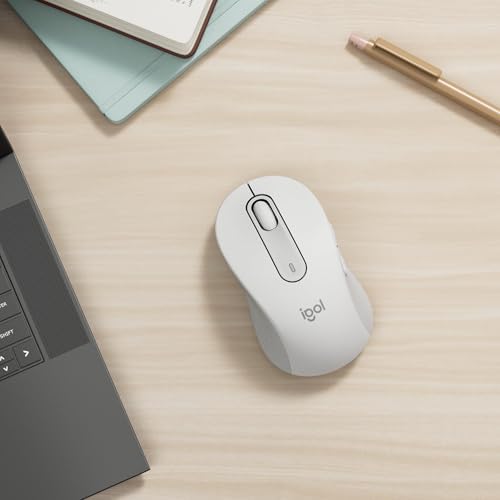 Alternative view of M650 Kablosuz Mouse, Büyük Boy Sağ El için, Sessiz, 4000 DPI, Bluetooth, Logi Bolt USB Alıcı, 24 Ay Pil Ömrü, Beyaz