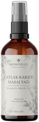Çatlak Karşıtı Masaj Yağı 100 ml Cam Şişede%100 Doğal (Stretch Mark Oil)