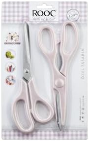 Alternative view of Premium Serisi Ergonomik Saplı Çelik Gıdaya Temasa Uygun 2'li Mutfak Makası, Pembe