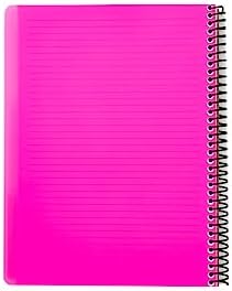 Alternative view of Capricorn Neon Serisi, A4, 7 Konulu (5 Kareli, 2 Çizgili) 210 Yaprak PP Kapaklı Spiralli Defter, Pembe