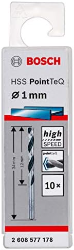 Professional 10 adet HSS spiral matkap ucu PointTeQ (metal için, 1 x 12 x 34 mm, matkap aksesuarı) - Görsel 3