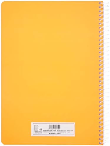 Alternative view of A4 Pet Spiralli Karton Kapaklı Defter 144 Yaprak - Çizgili - Turuncu