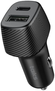 taks CP02 Duo 48W PD/QC USB-C+USB-A Araç Hızlı Şarj Aleti, Siyah 5CP02S