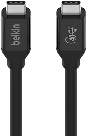 USB4 USB C - USB C Kablosu 2,6 ft (100 W'a Kadar Güç Sağlama, 40 Gb/sn Veri Aktarım Hızı ve Thunderbolt 3, USB 3.2 ve daha fazlası ile Geriye Dönük Uyumluluk ile USB IF Sertifikalı)