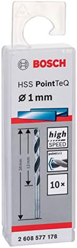 Professional 10 adet HSS spiral matkap ucu PointTeQ (metal için, 1 x 12 x 34 mm, matkap aksesuarı) - Görsel 2
