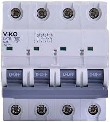 6VTB-4C25 Otomatik Sigorta 6kA C Tipi 4 Kutup 25A
