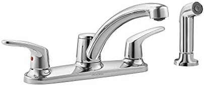 American Standard 7074501.002 Colony Pro İki Saplı Düşük Ark Mutfak Bataryası Cilalı Krom Sray ile