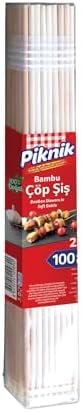 Piknik Ağaç Bambu Çöp Şiş 25 Cm–100'Lü 113-P