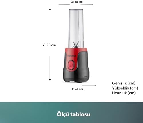 Alternative view of HOMEND Mixfresh 7026H Kişisel Smoothie Siyah Kırmızı