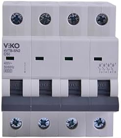 4VTB-4C50 Otomatik Sigorta 4,5kA C Tipi 4 Kutup 50A - Görsel 3