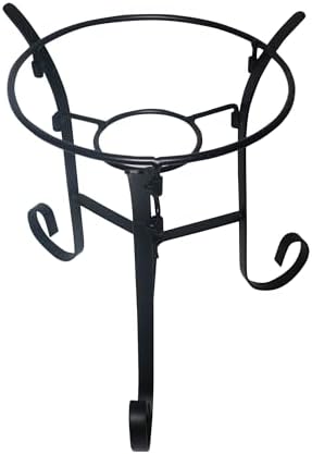 Alpine Corporation 25,4 cm Uzunluğunda İç Mekan/Dış Mekan Cam Gazing Küre Metal Stand, Siyah
