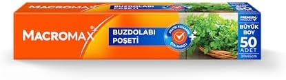 Alternative view of Buzdolabı Poşeti Büyük Boy 50 Adet (30x45 cm), Geniş Hacimli Saklama ve Dondurucu Poşeti