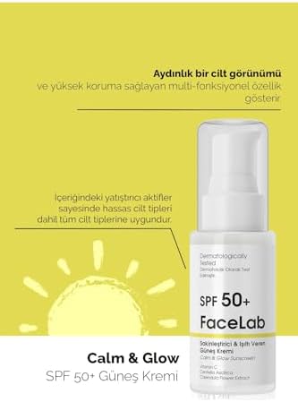 Alternative view of Facelab Sakinleştirici ve Işıltı Veren C Vitamini ve Centella İçerikli SPF 50 ve Güneş Kremi 50 ml