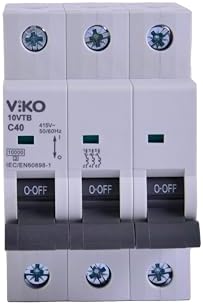 10VTB-3C40 Otomatik Sigorta 10kA C Tipi 3 Kutup 40A - Görsel 3