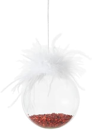 Alternative view of White Fluffy Ağaç Süsü 8 cm