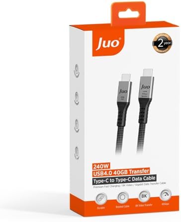 USB 4.0 240W 40Gbps Thunderbolt 4 8K 60Hz USB-C Görüntü Aktarım ve Type-C Hızlı Şarj ve Data Kablosu 2 Metre - Görsel 3