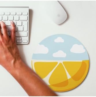 Limon Desenli Yuvarlak Mousepad 20 x 20 cm