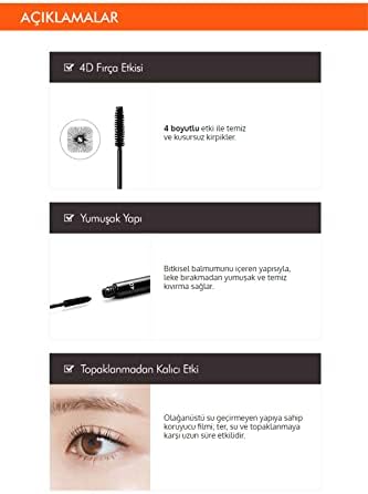 Alternative view of 4 Kat Dolgunluk Sağlayan Takma Kirpik Etkili Maskara 4D Mascara