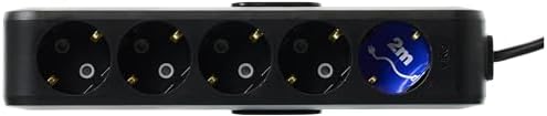 5Lı 2Mt Topraklı Korumalı Siyah Priz - Görsel 3