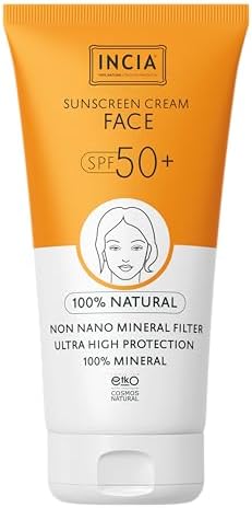 %100 Doğal Yüz Güneş Kremi Leke Karşıtı Mineral Filtreli Yüksek Koruma SPF50 UVA UVB 50 ml