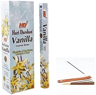 HARİ DARSHAN 20 Adet Tütsü Farklı Aromalar + 1 Adet İşlemeli Tütsü Kayık Hediye (Vanilla)