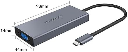 Type-C to USB 3.0 HDMI VGA AUX PD Çoklayıcı Dönüştürücü HUB - Görsel 3