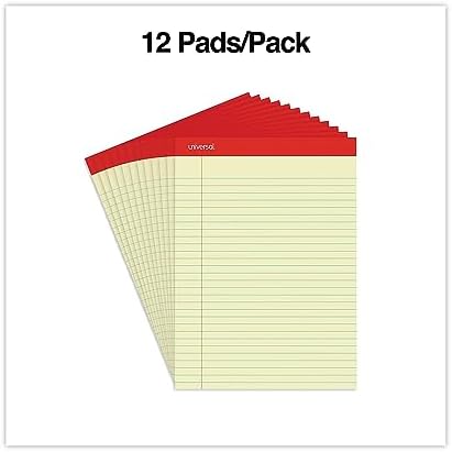 Alternative view of Universal 10630 Delikli Kenar Yazma Defteri, Yasal/Kenar Boşluğu Kuralı, Mektup, Kanarya, 50 Yaprak (Paket başına 12 ped)