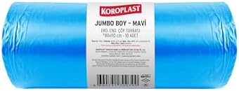Alternative view of Ağır Sanayi Çöp Torbası Jumbo Boy Mavi 10'lu 80x110 cm, Dayanıklı & Sızdırmaz, Çift Katlı, Geri Dönüştürülebilir Çöp Poşeti, Fabrika, Şantiye, Sanayi, Bahçe, Restoran, Otel, Hastane, Atölye