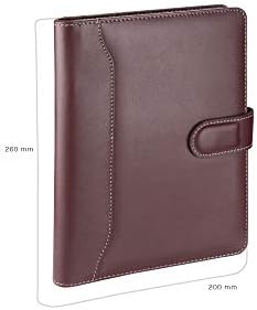 2K 5241 Ajanda TARİHSİZ Çizgili 17x24 cm. Ajanda/Defter Hesap Makineli Suni Deri Organizer, Bordo