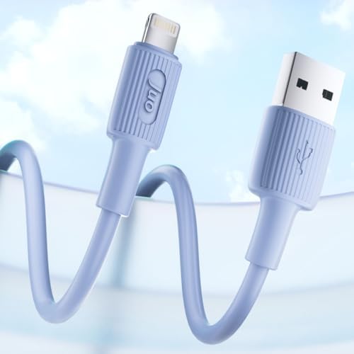 Alternative view of 12W 2.4A USB-A to Lightning iPad İle Uyumlu Silikon Hızlı Şarj ve Data Kablosu Mavi 1 Metre