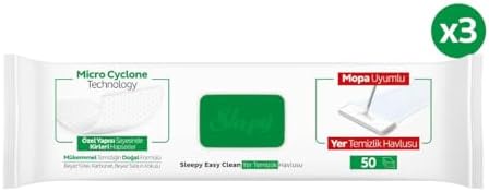 Easy Clean Beyaz Sabun Katkılı Mopa Uyumlu Yer Temizlik Havlusu&Mendili 3x50 (150 Yaprak)