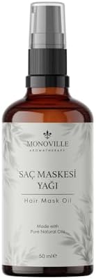 Saç Maskesi Yağı 50 ml Cam Şişede%100 Saf ve Doğal (Hair Mask Oil)