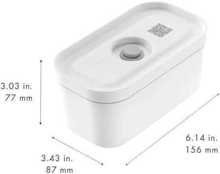& Save Vakumlu Yemek Taşıma Kabı, S, Plastik, Beyaz-Gri